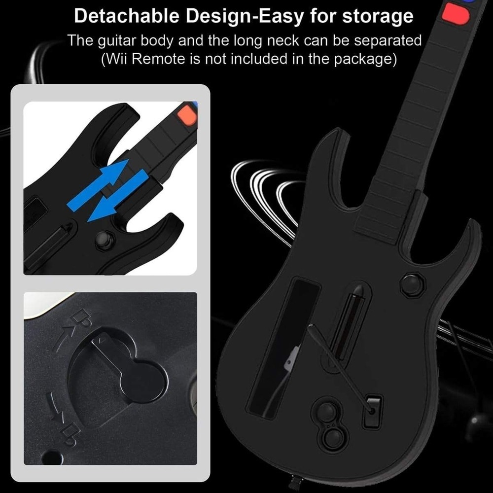 Gametime Buddies Wireless Guitar for Nintendo Wii Games Guitar Hero & Rock Band - Picture 5 of 11
